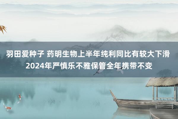 羽田爱种子 药明生物上半年纯利同比有较大下滑 2024年严慎乐不雅保管全年携带不变