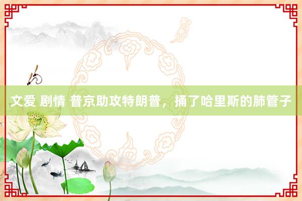 文爱 剧情 普京助攻特朗普，捅了哈里斯的肺管子