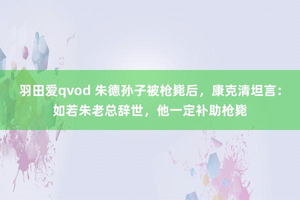 羽田爱qvod 朱德孙子被枪毙后，康克清坦言：如若朱老总辞世，他一定补助枪毙