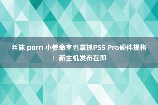 丝袜 porn 小使命室也掌抓PS5 Pro硬件规格：新主机发布在即