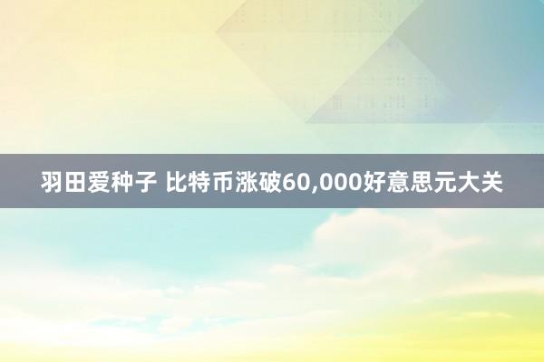 羽田爱种子 比特币涨破60，000好意思元大关