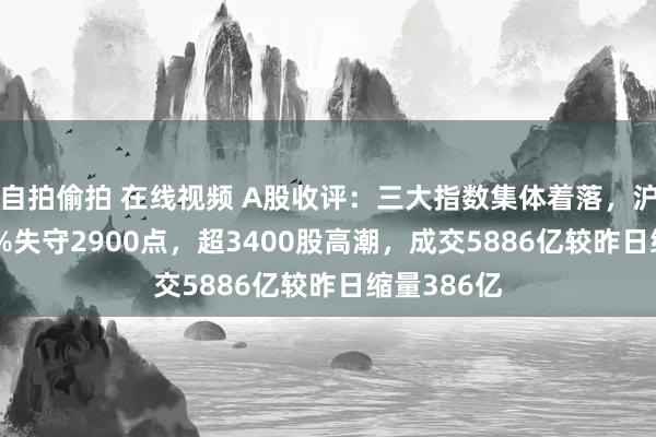 自拍偷拍 在线视频 A股收评：三大指数集体着落，沪指跌0.52%失守2900点，超3400股高潮，成交5886亿较昨日缩量386亿