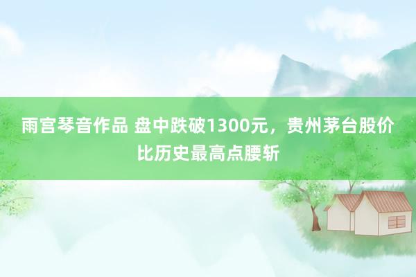 雨宫琴音作品 盘中跌破1300元，贵州茅台股价比历史最高点腰斩