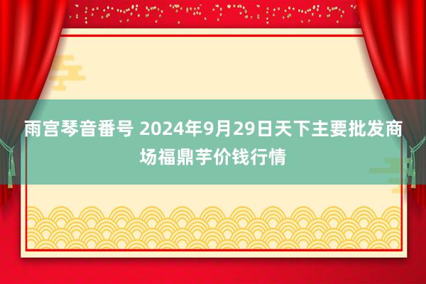 雨宫琴音番号 2024年9月29日天下主要批发商场福鼎芋价钱行情