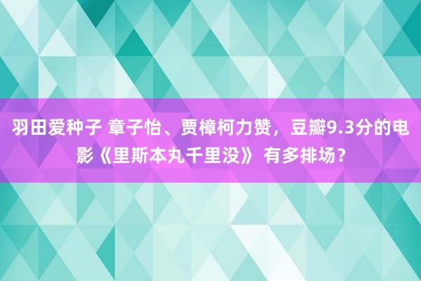 羽田爱种子 章子怡、贾樟柯力赞，豆瓣9.3分的电影《里斯本丸千里没》 有多排场？