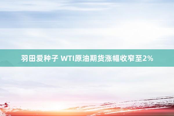 羽田爱种子 WTI原油期货涨幅收窄至2%