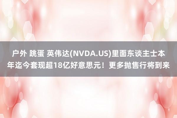 户外 跳蛋 英伟达(NVDA.US)里面东谈主士本年迄今套现超18亿好意思元！更多抛售行将到来