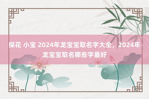 探花 小宝 2024年龙宝宝取名字大全，2024年龙宝宝取名哪些字最好