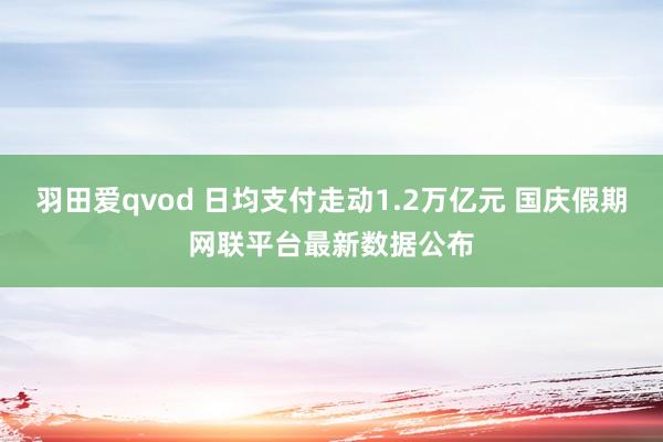 羽田爱qvod 日均支付走动1.2万亿元 国庆假期网联平台最新数据公布