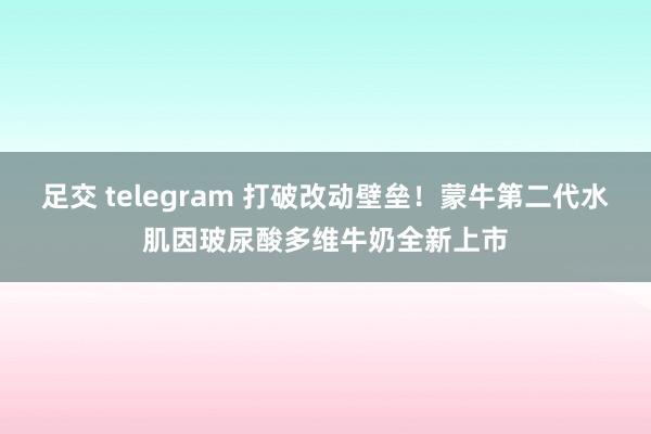 足交 telegram 打破改动壁垒！蒙牛第二代水肌因玻尿酸多维牛奶全新上市