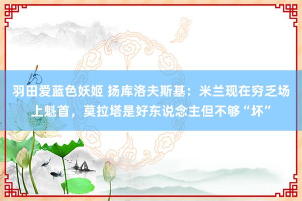 羽田爱蓝色妖姬 扬库洛夫斯基：米兰现在穷乏场上魁首，莫拉塔是好东说念主但不够“坏”