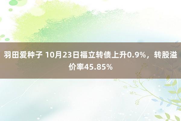 羽田爱种子 10月23日福立转债上升0.9%，转股溢价率45.85%