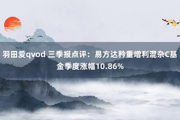 羽田爱qvod 三季报点评：易方达矜重增利混杂C基金季度涨幅10.86%