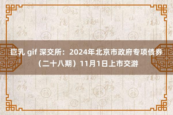 巨乳 gif 深交所：2024年北京市政府专项债券（二十八期）11月1日上市交游