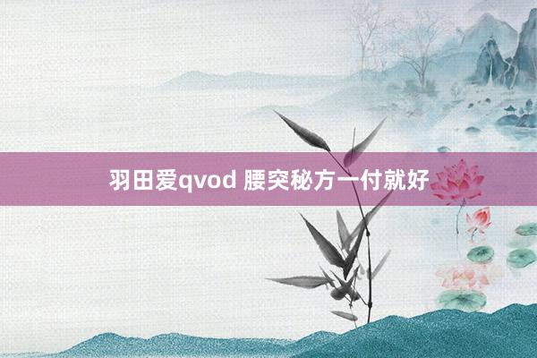 羽田爱qvod 腰突秘方一付就好