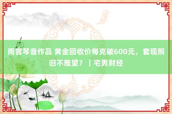 雨宫琴音作品 黄金回收价每克破600元，套现照旧不雅望？｜宅男财经