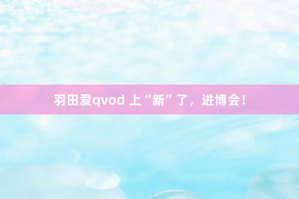 羽田爱qvod 上“新”了，进博会！