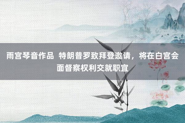 雨宫琴音作品  特朗普罗致拜登邀请，将在白宫会面督察权利交就职宜