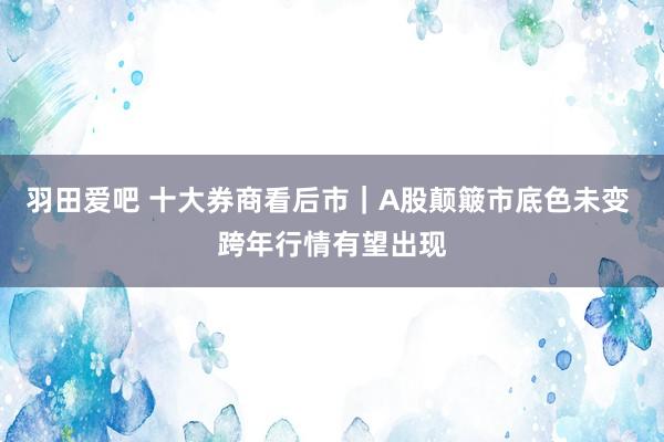 羽田爱吧 十大券商看后市｜A股颠簸市底色未变 跨年行情有望出现