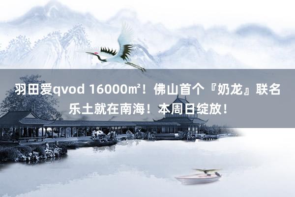 羽田爱qvod 16000㎡！佛山首个『奶龙』联名乐土就在南海！本周日绽放！