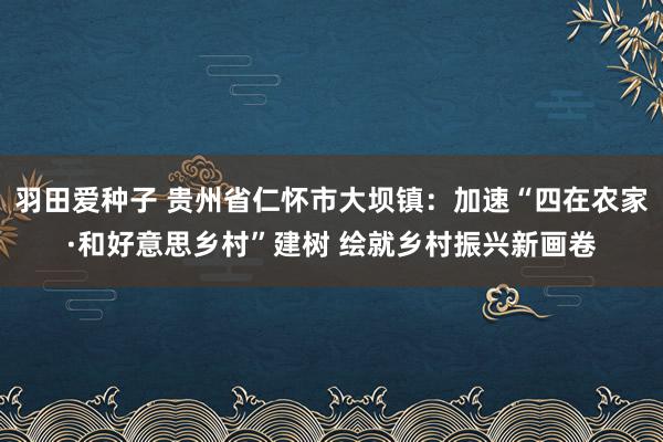 羽田爱种子 贵州省仁怀市大坝镇：加速“四在农家·和好意思乡村”建树 绘就乡村振兴新画卷