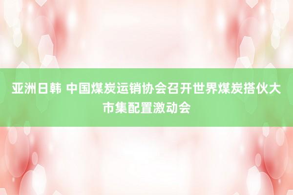 亚洲日韩 中国煤炭运销协会召开世界煤炭搭伙大市集配置激动会