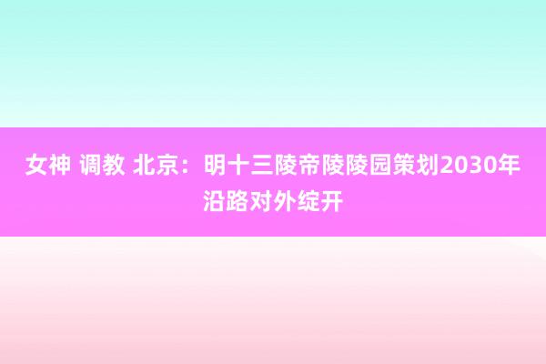 女神 调教 北京：明十三陵帝陵陵园策划2030年沿路对外绽开