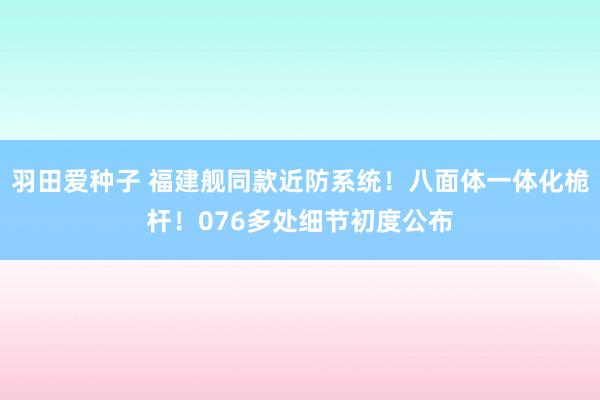 羽田爱种子 福建舰同款近防系统！八面体一体化桅杆！076多处细节初度公布