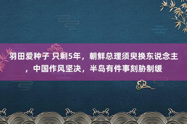 羽田爱种子 只剩5年，朝鲜总理须臾换东说念主，中国作风坚决，半岛有件事刻胁制缓