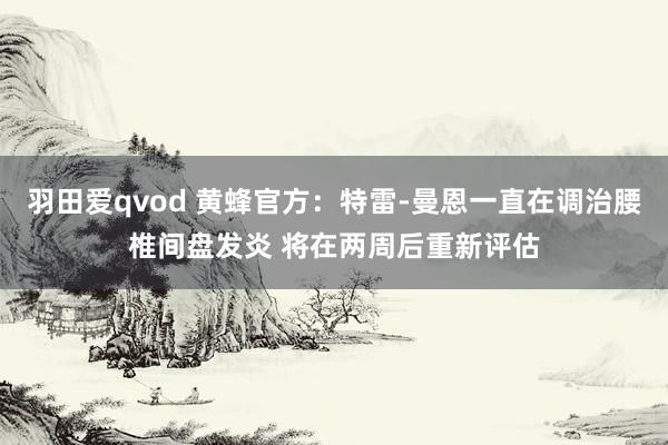 羽田爱qvod 黄蜂官方：特雷-曼恩一直在调治腰椎间盘发炎 将在两周后重新评估