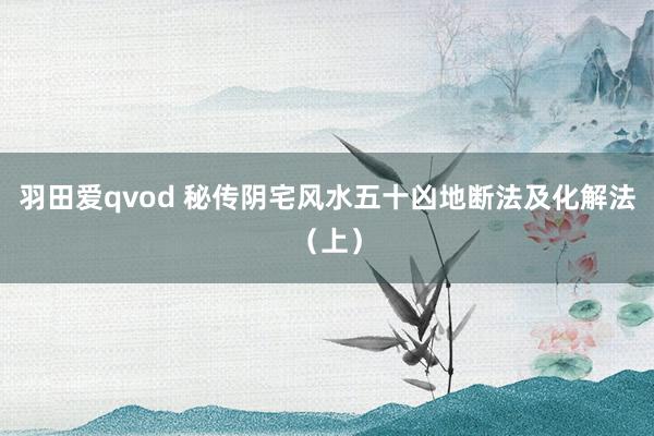 羽田爱qvod 秘传阴宅风水五十凶地断法及化解法（上）