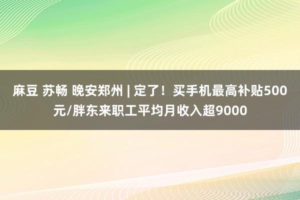 麻豆 苏畅 晚安郑州 | 定了！买手机最高补贴500元/胖东来职工平均月收入超9000