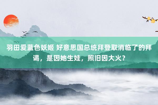 羽田爱蓝色妖姬 好意思国总统拜登取消临了的拜谒，是因她生娃，照旧因大火？