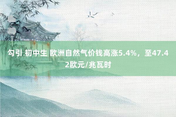 勾引 初中生 欧洲自然气价钱高涨5.4%，至47.42欧元/兆瓦时