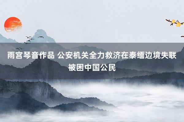 雨宫琴音作品 公安机关全力救济在泰缅边境失联被困中国公民